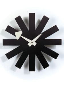 George Nelson Style Asterisk Black Wall Clock