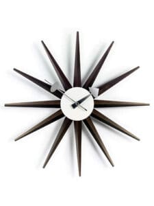 George Nelson Style Sunburst Wall Clock
