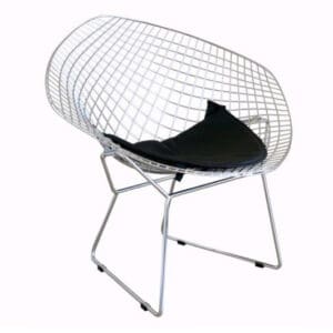 Harry Bertoia Style Diamond Wire Chair