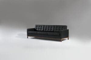 Florence Knoll Style 3 Seater Sofa (Wood)