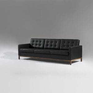 Florence Knoll Style 3 Seater Sofa (Wood)