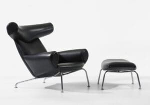OX-chair and Ottoman by Hans Wegner