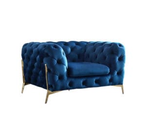 Wegner velvet sofa button tuftied