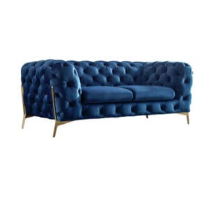 Wegner velvet sofa button tuftied