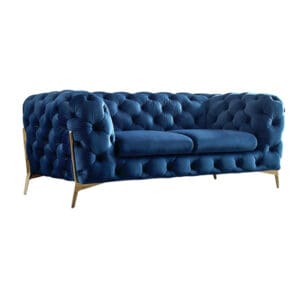 Wegner velvet sofa button tuftied