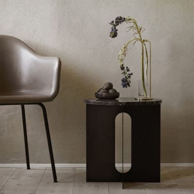 Sintered stone top side table