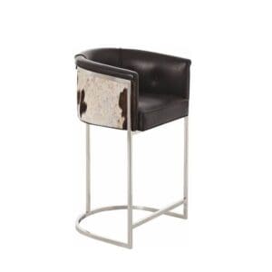 Cowhide bar stool