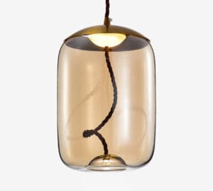 Tall Capsule Glass Hanging Ceiling Light