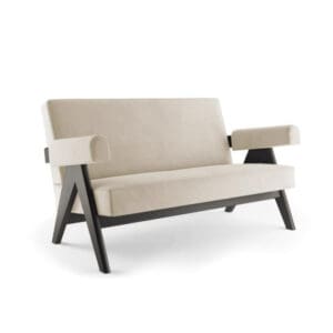 Pierre Jeanneret Style Loveseat