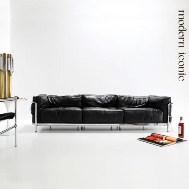 The LC3 sofa: iconic form, indulgent comfort. 🖤
⠀⠀
This Modern Iconic edition is wrapped in buttery soft leather and filled with feather cushions — a luxurious take on Le Corbusier’s design classic. Structured yet inviting, minimal yet plush.
⠀⠀
Perfect for those who want architectural presence without sacrificing comfort.
⠀⠀
Available in multiple finishes. Made to order.

www.modern-iconic.co.uk
⠀⠀
#ModernIconic #LC3sofa #LeCorbusierStyle #DesignIcons #MidCenturyModern #InteriorInspo #FeatherFilledComfort #LuxurySeating