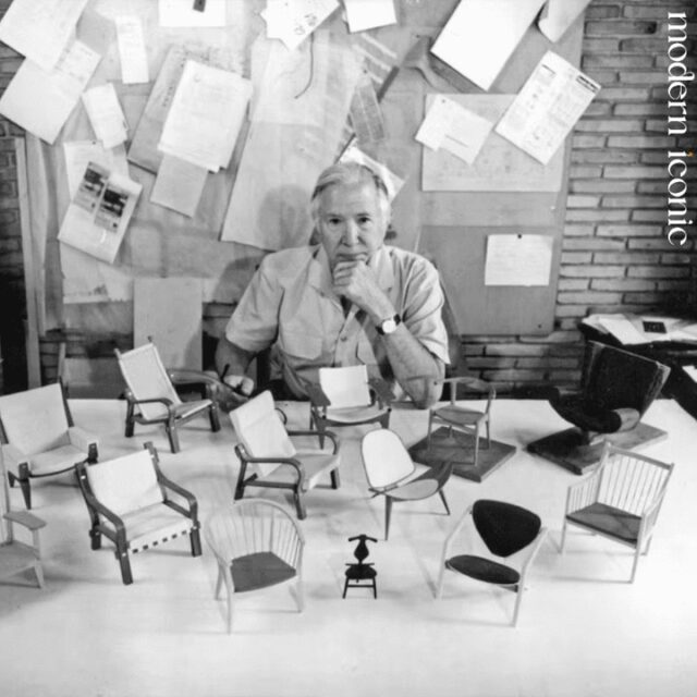 The Master of the Chair.
Hans J. Wegner, pictured here with his miniature prototypes, was a true sculptor of wood and form. His philosophy? Furniture should be beautiful from every angle—and built to last generations.

At Modern Iconic, we honour Wegner’s legacy with pieces that reflect his timeless vision, craftsmanship, and quiet innovation.

Design that speaks softly but endures loudly.

www.modern-iconic.co.uk

#HansWegner #ModernIconic #MidCenturyMaster #DanishDesign #TimelessFurniture #ChairWhisperer #DesignHistory